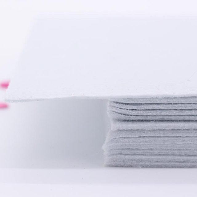 White 2 mm Hard Felt Fabric,Polyester Cloth,For Handicraft Support  Needlework Diy Needle Sewing Handmade